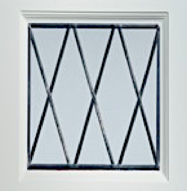 Diamond leaded Square leaded window for GRP garage doors