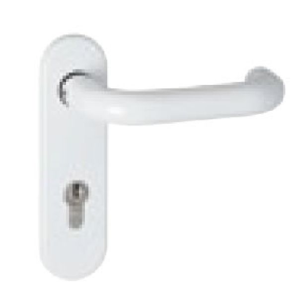 Garador white handle for side hinged garage doors